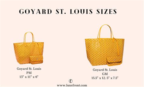 goyard san louis tote|Goyard st louis size comparison.